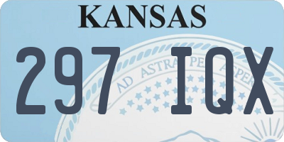 KS license plate 297IQX