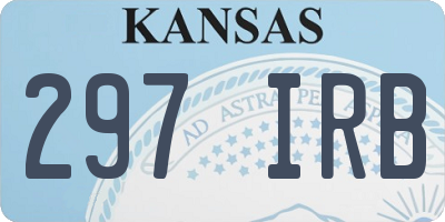 KS license plate 297IRB