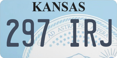 KS license plate 297IRJ