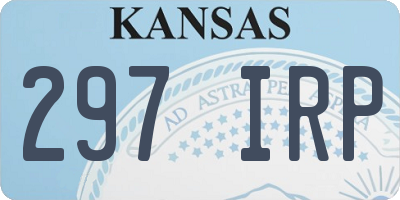 KS license plate 297IRP