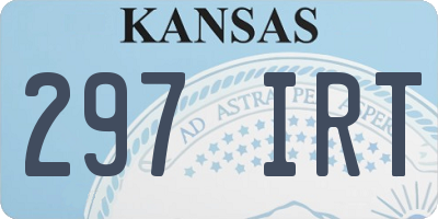 KS license plate 297IRT