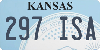KS license plate 297ISA