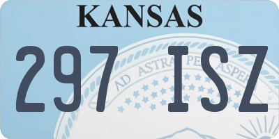KS license plate 297ISZ