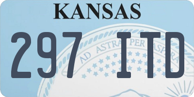 KS license plate 297ITD