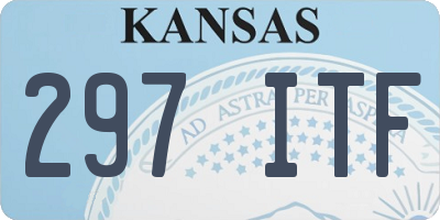 KS license plate 297ITF