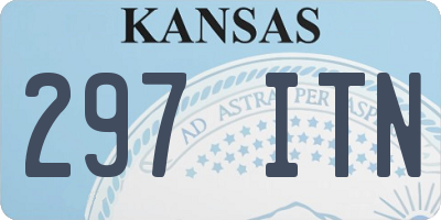 KS license plate 297ITN