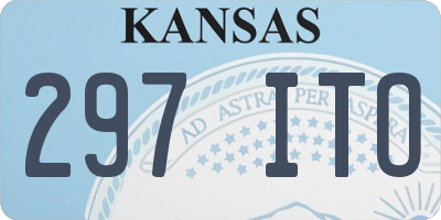 KS license plate 297ITO