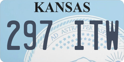 KS license plate 297ITW