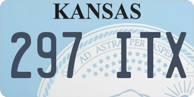 KS license plate 297ITX