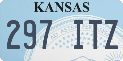 KS license plate 297ITZ