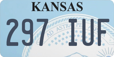KS license plate 297IUF