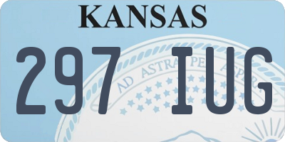 KS license plate 297IUG