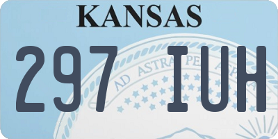 KS license plate 297IUH