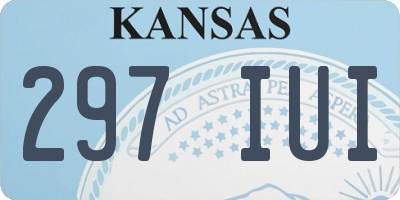 KS license plate 297IUI