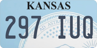 KS license plate 297IUQ