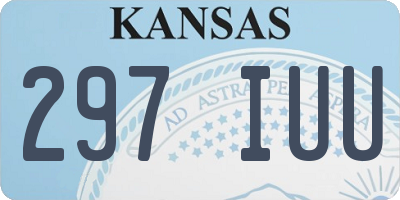 KS license plate 297IUU