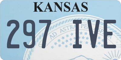 KS license plate 297IVE