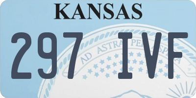 KS license plate 297IVF