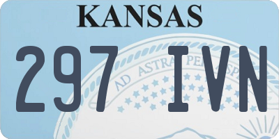 KS license plate 297IVN