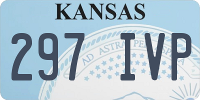 KS license plate 297IVP