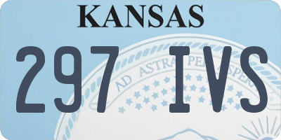 KS license plate 297IVS