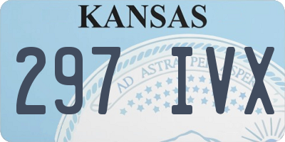 KS license plate 297IVX