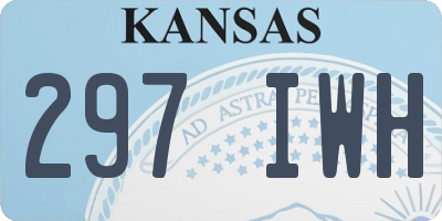 KS license plate 297IWH