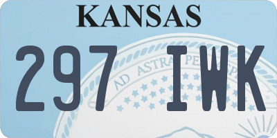 KS license plate 297IWK
