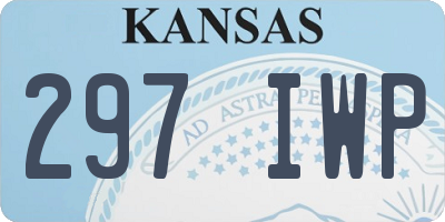 KS license plate 297IWP