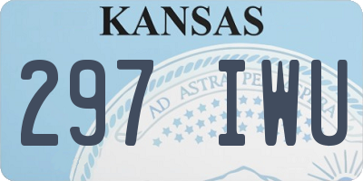 KS license plate 297IWU