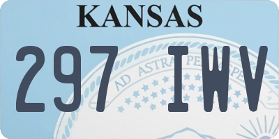 KS license plate 297IWV