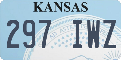 KS license plate 297IWZ