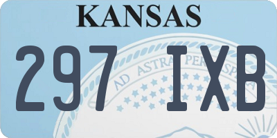 KS license plate 297IXB