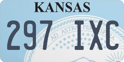 KS license plate 297IXC