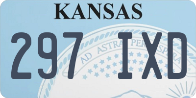 KS license plate 297IXD