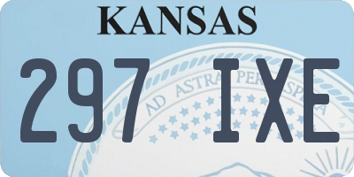 KS license plate 297IXE