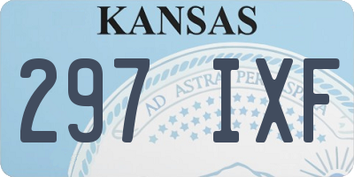 KS license plate 297IXF