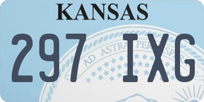 KS license plate 297IXG