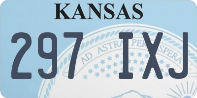 KS license plate 297IXJ
