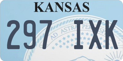 KS license plate 297IXK