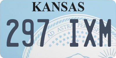 KS license plate 297IXM