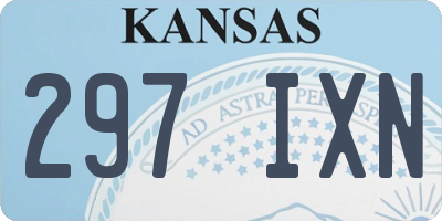 KS license plate 297IXN