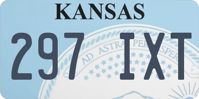 KS license plate 297IXT