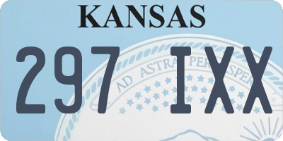 KS license plate 297IXX