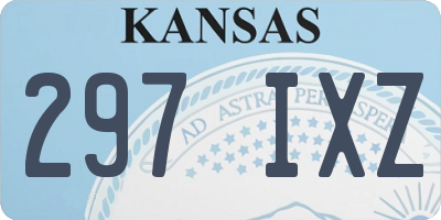 KS license plate 297IXZ