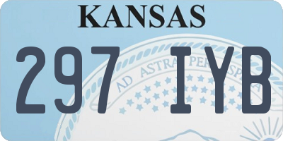 KS license plate 297IYB