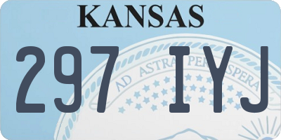 KS license plate 297IYJ