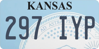 KS license plate 297IYP
