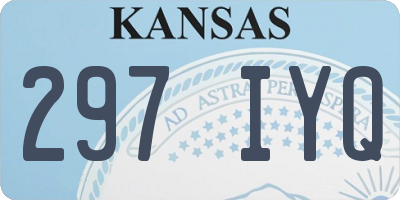 KS license plate 297IYQ