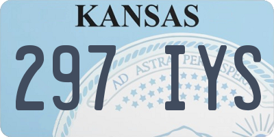 KS license plate 297IYS